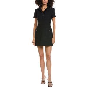 A.L.C. Womens Marcie Wool-Blend Mini Dress, Navy